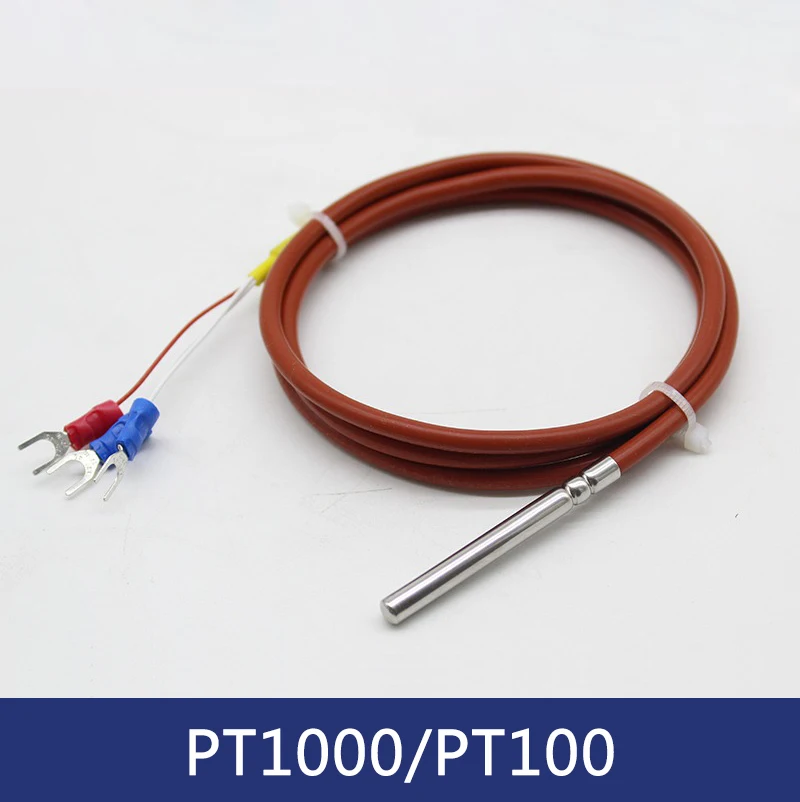 Wasserdichter Temperatursensor PT100 PT1000 RTD Sonde Platin Widerstandsdetektor 3-Draht Hochpräzises Silikonkabel – Detail 7