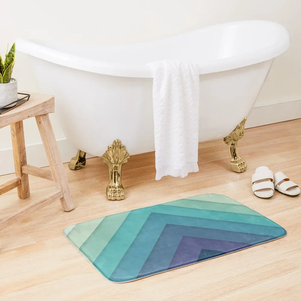 

Retro Chevrons 001 Bath Mat Washable Non-Slip Kitchen Rug Home Entrances Non Slip Carpet Mat