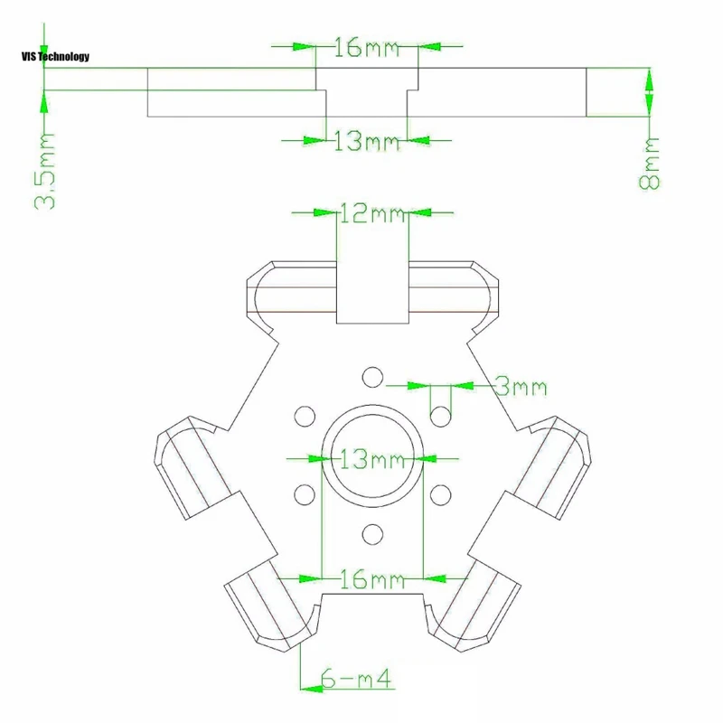 Аксессуары для 3D-принтеров M4 Delta Kossel Fisheye Effector Гамак Алюминиевое торцевое крепление для 3D-принтера