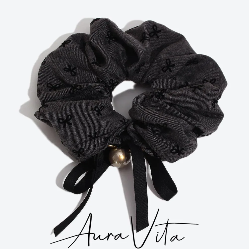 AuraVita 2025 New Trendy Bow High Elasticity Scrunchies Hair Rope Party Creative Hair Tie Women's Elegant Hair Accessories Gift