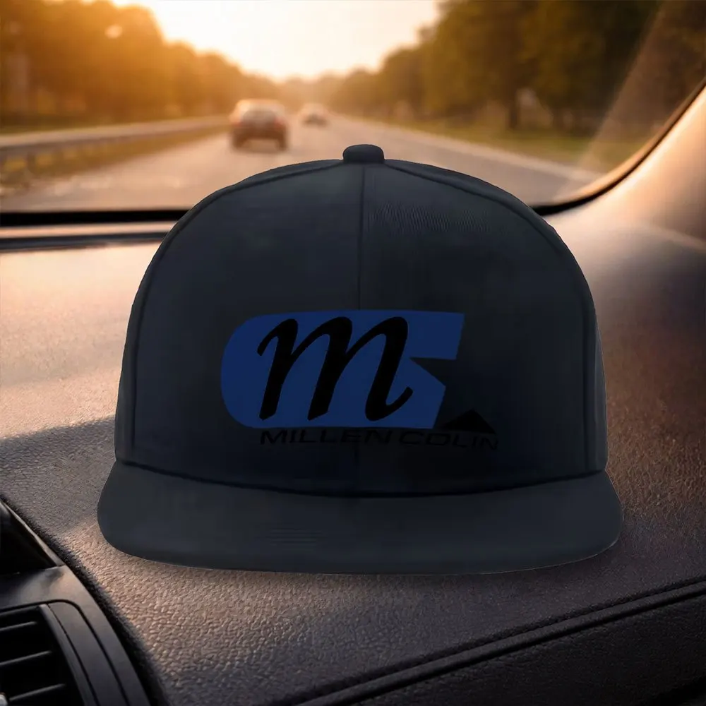 Boné Clássico Unissex com Aba Reta, Design Fashion Millencolin, Chapéu Casual Preto, Adequado para Atividades ao Ar Livre