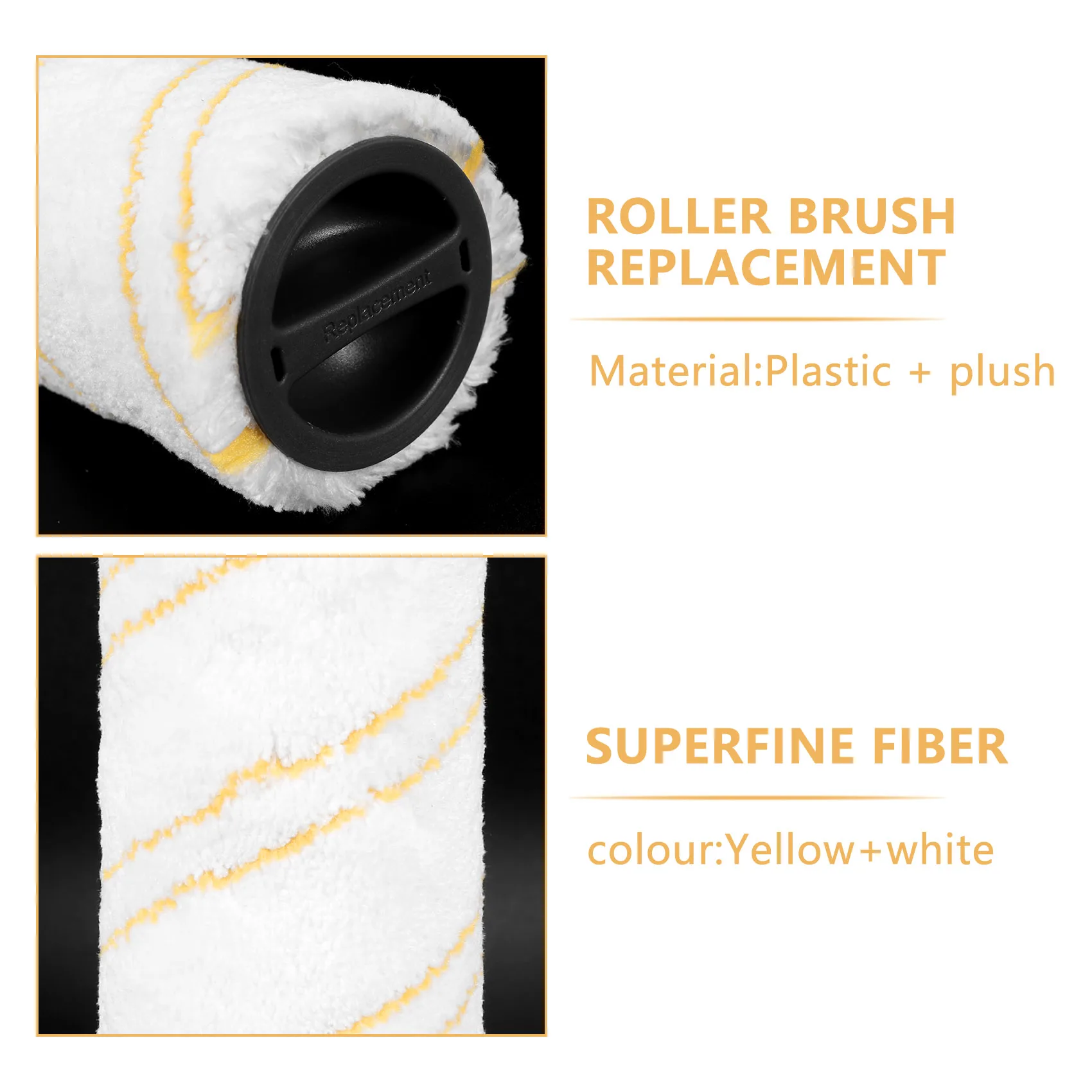 مجموعة بكرات A74G-2 من بكرات بديلة لمنظف الأرضيات الكهربائية Karcher FC5 FC7 FC3 FC3D 2.055-006.0 أصفر