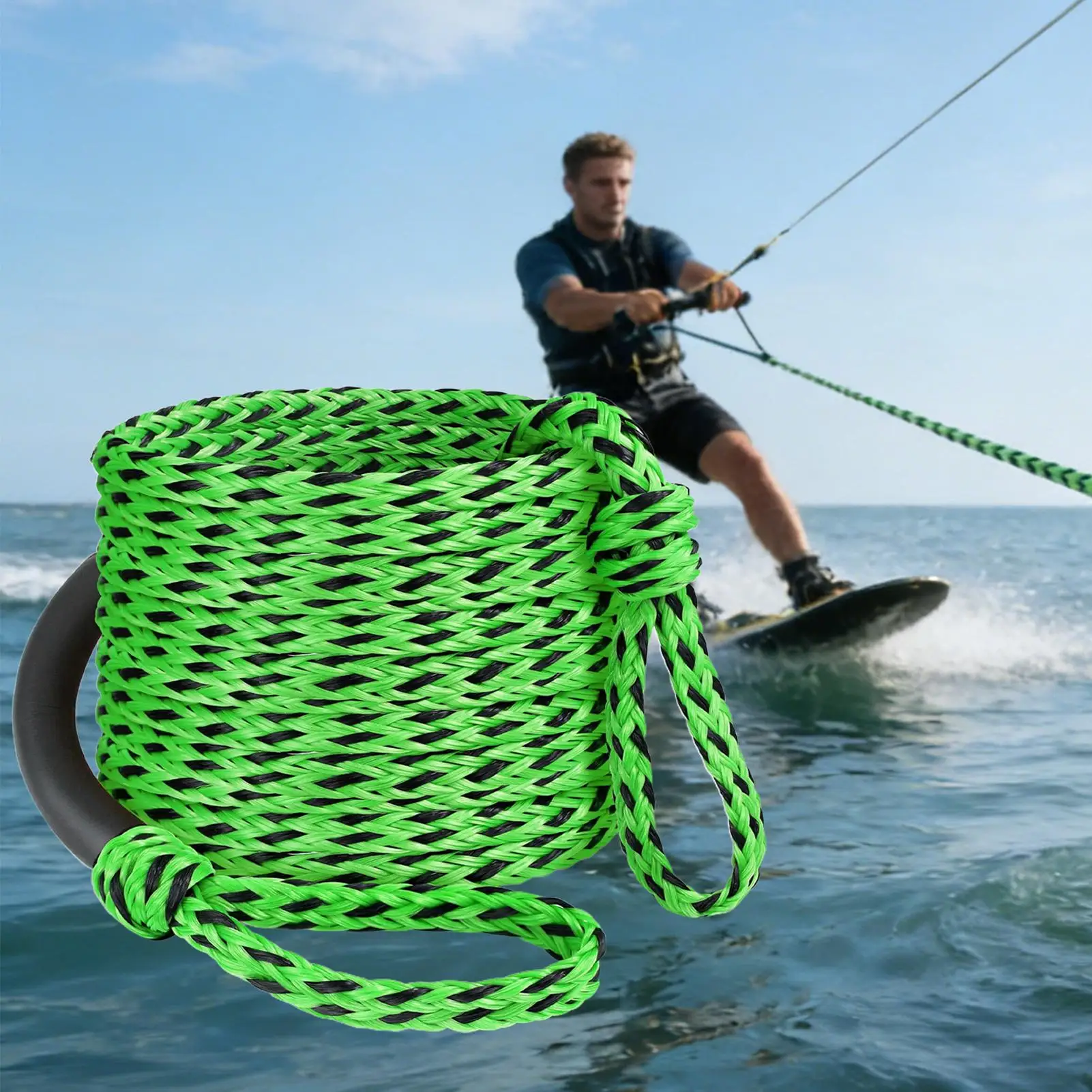 

Плавучий буксировочный трос для лодок 4-6K фунтов, сверхпрочный морской трос для водных видов спорта, для катания на лыжах, тюбинга, понтонов на озере, отдыха