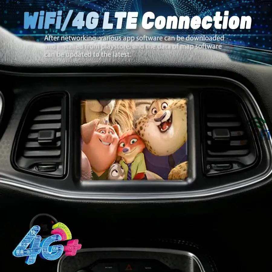 8.4inch Android 15 Car Radio Screen For Dodge Challenger Auto Multimedia Carplay Video Player Bluetooth GPS Navigation DSP WiFi
