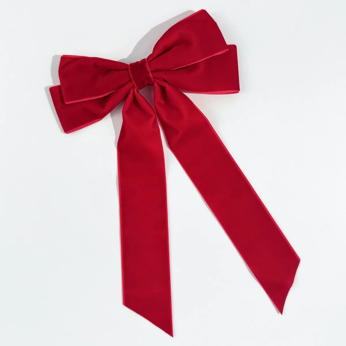 خمر المخملية القوس دبابيس الشعر المشابك للفتيات الزفاف الشريط الطويل الكورية مشبك شعر Hairgrip اكسسوارات عيد الميلاد حزب الشعر #5