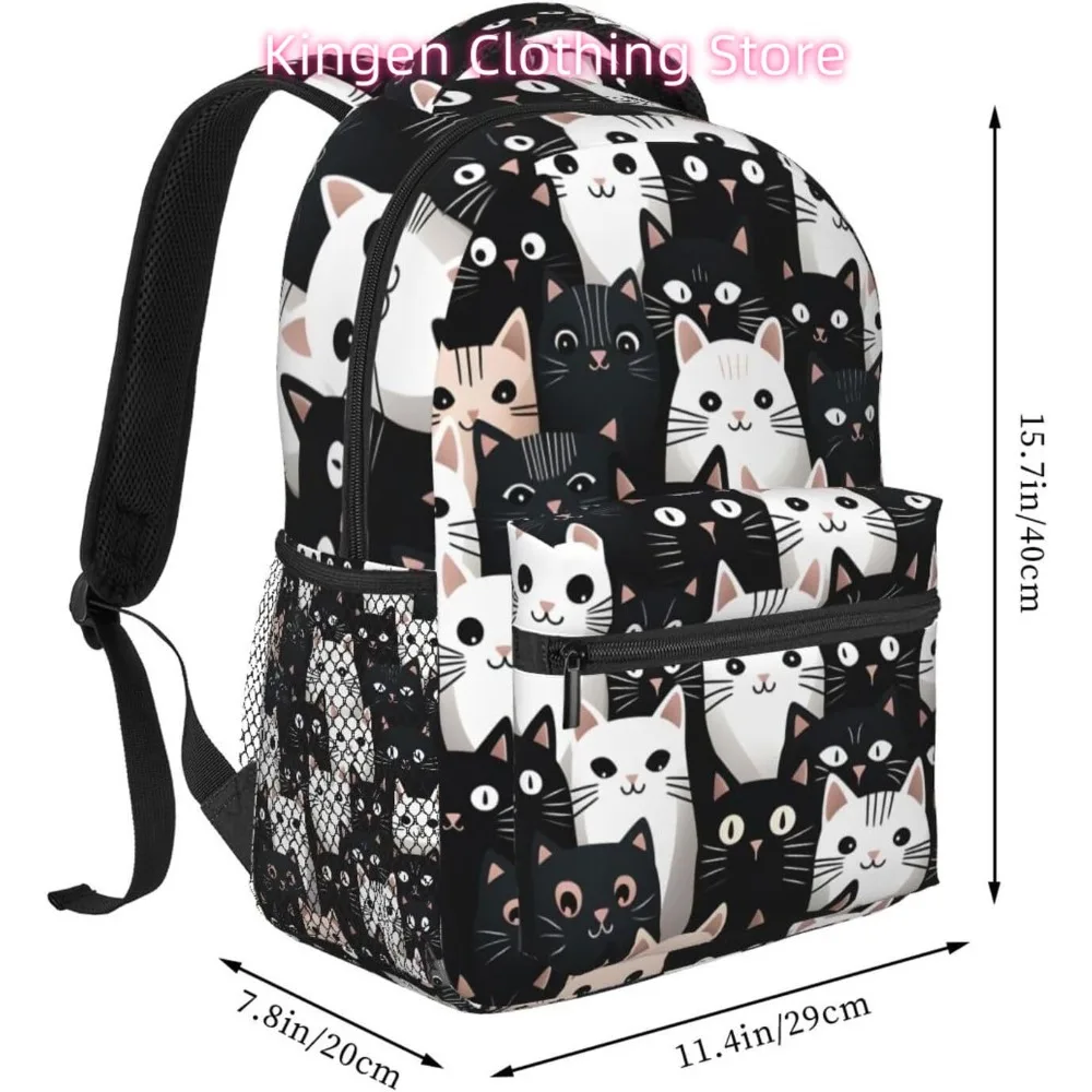 Cute Funny Cats Lightweight Laptop Backpack Lightweight Multipurpose Travel Casual Daypack Unisex College Backapcks for Men Wome