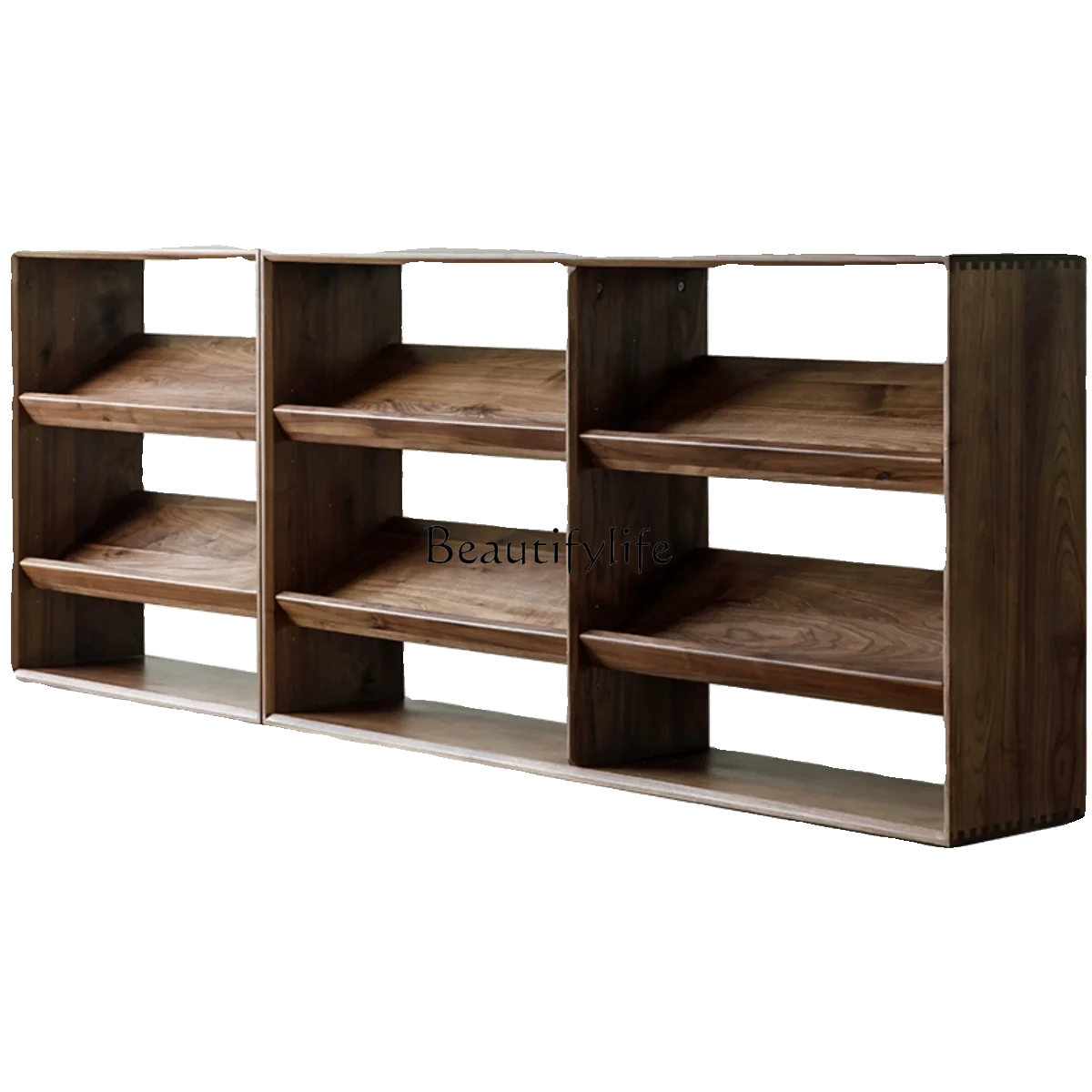 

Nordic North American black walnut floor-to-ceiling combined cabinet, storage and storage, all solid wood short cabinet