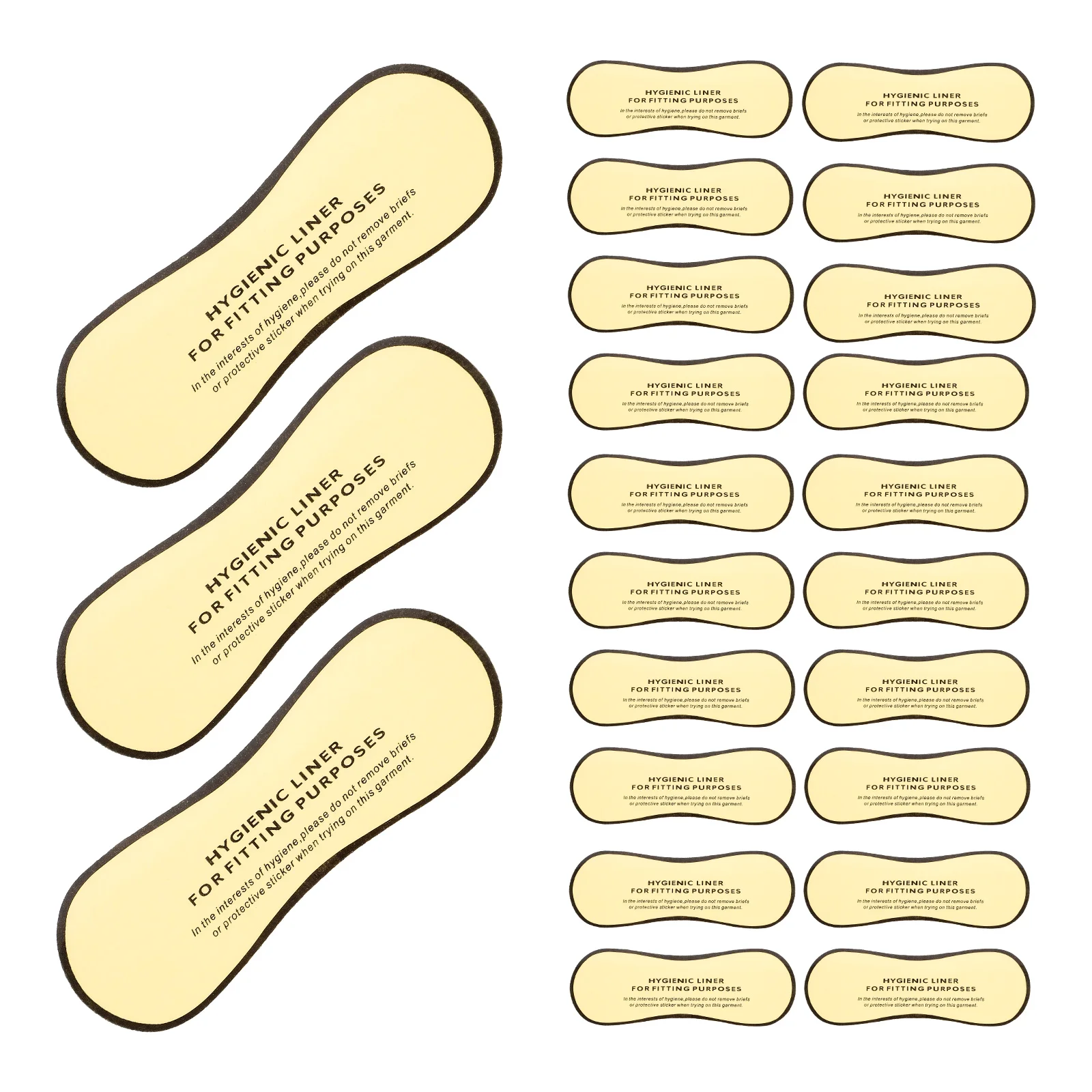 50 Pcs Hygienic Swimsuit Waterproof Stickers Underpants Protective For Lingerie Label Liners Pvc Self-adhesive Barrier