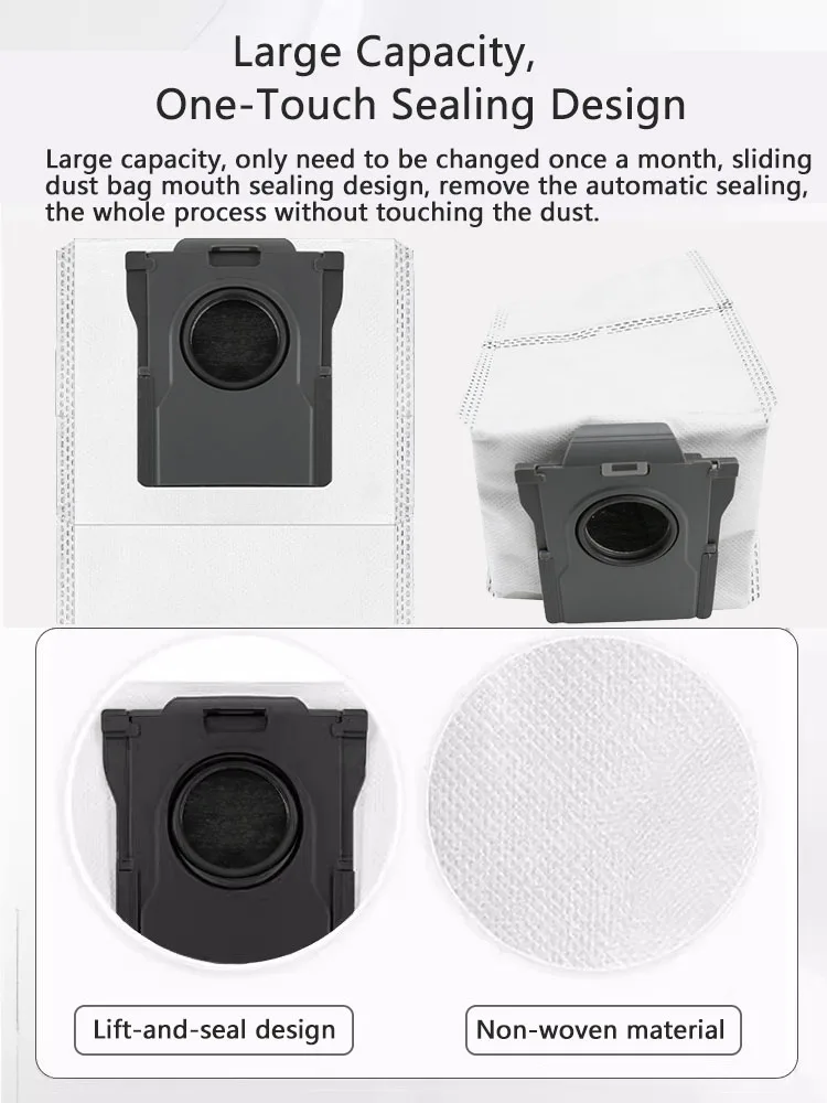 Dreame X30 X40 X50 Ultra X30 Ultra S30 Pro Ultra الأجهزة المنزلية كيس لجميع الغبار مكنسة كهربائية استبدال أجزاء كيس النفايات