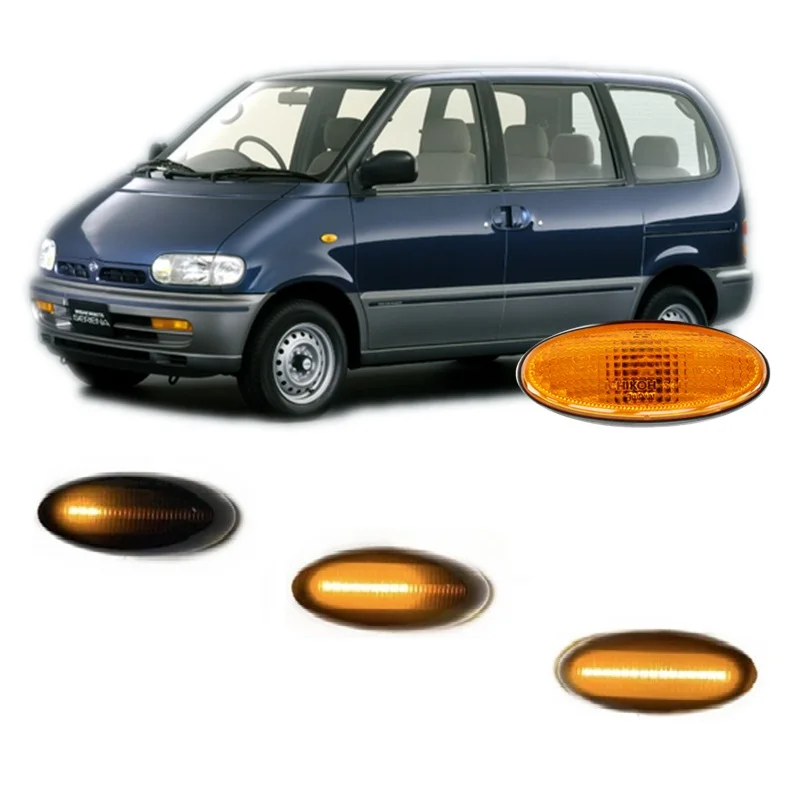 Luz de señal LED secuencial para Nissan Vanette Serena Cargo Van C23, 1992, 1993, 1994, 1995, 1996, 1997, 1998, 1999