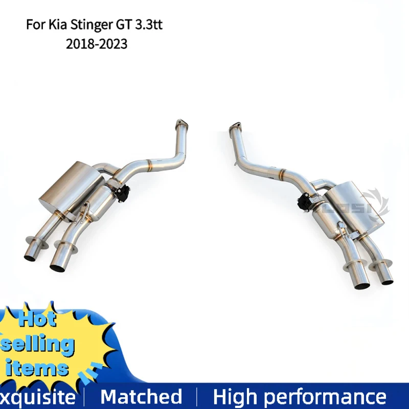 

SS304 Exhaust Catback for Kia Stinger GT 3.3tt 2018-2023 Stainless Steel exhaust pipes with valve controller exhaust system