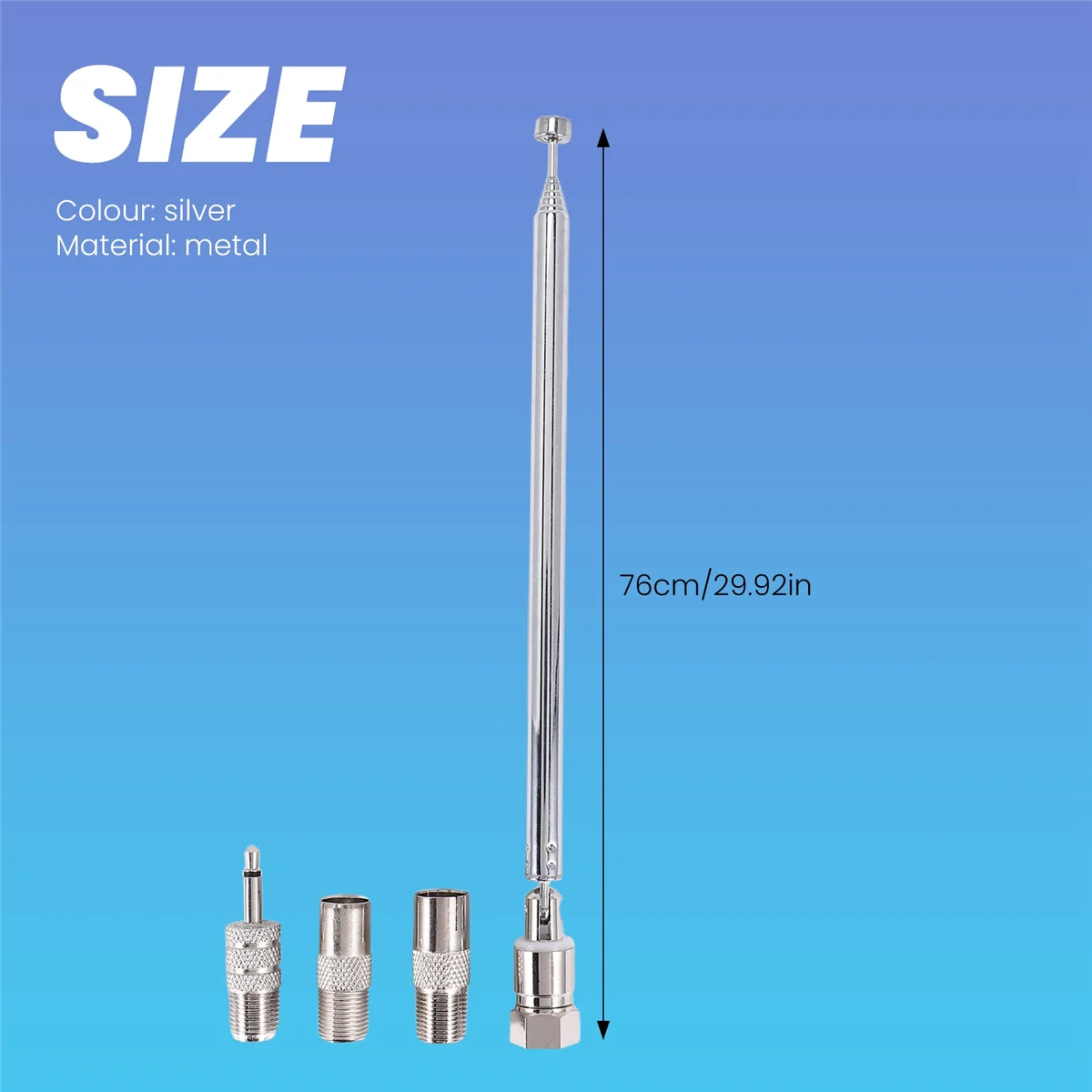 Adaptateur d'antenne radio FM, remplacement d'antenne, vis télescopique, type F, connecteur mâle, récepteur stéréo AV, 3.5mm, le plus récent