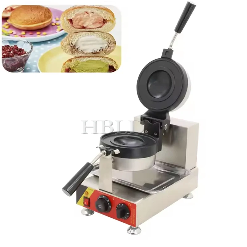 110V 220V Frisbee Shaped Rotating Ice Cream Burger Machine Commercial Cream Bread Hot Press