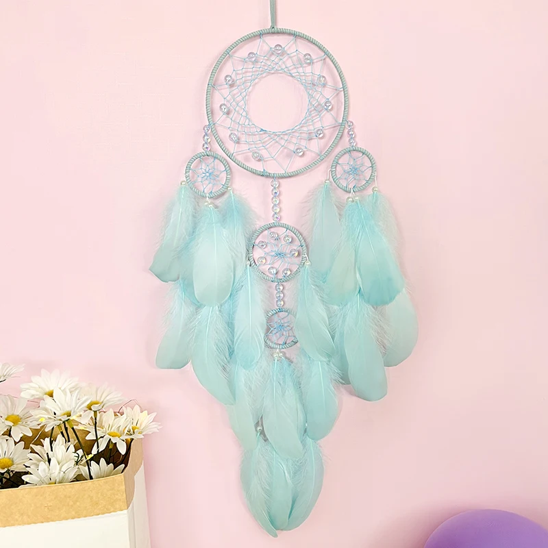 Dream Catcher Hand-woven Wind Chime Living Room Decorations Bedroom Wall Hanging Ornaments Birthday Holiday Gifts Home Accessory