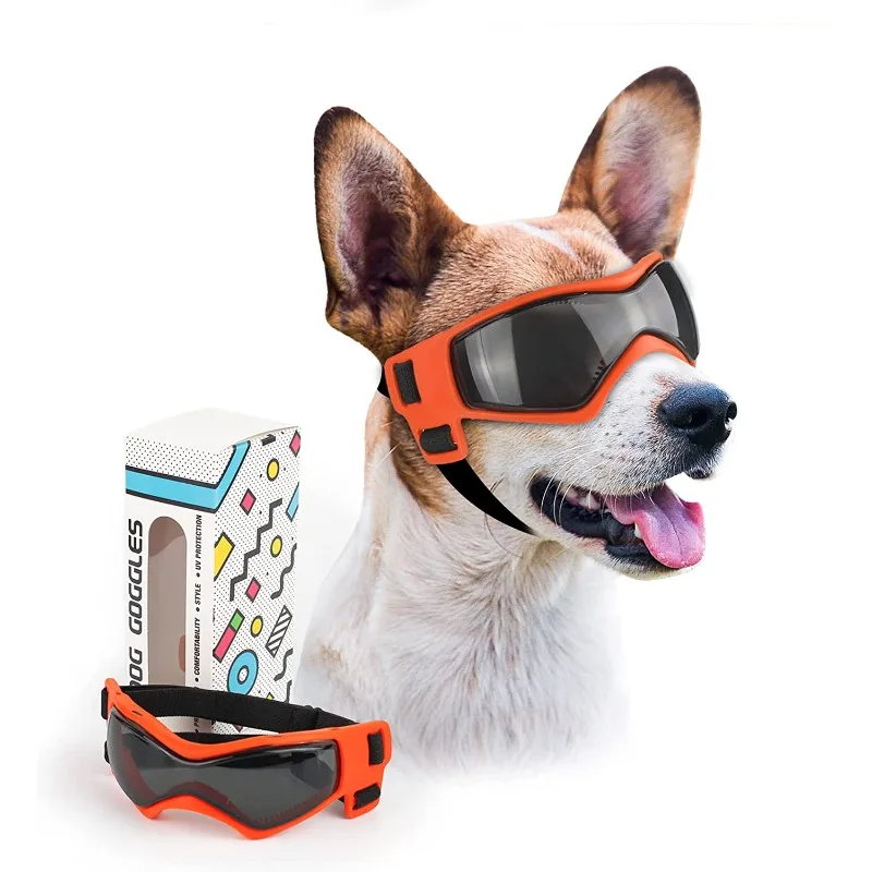 

Dog Goggles Small Breed,Easy Wear Small Dog Sunglasses,Adjustable UV Protection Puppy Sunglasses for Small to Medium Dog