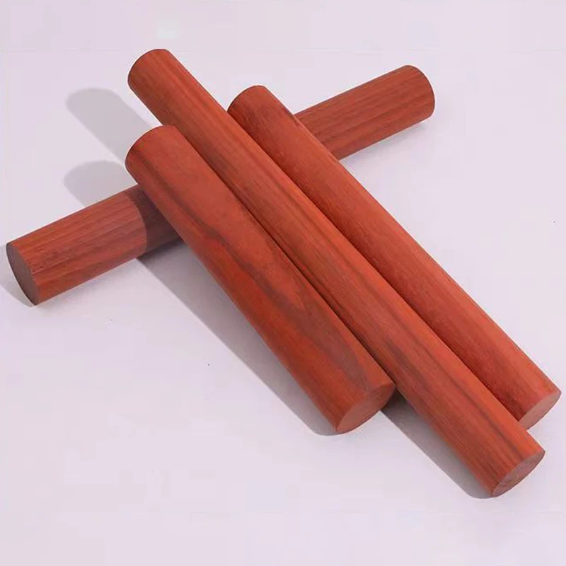 خشب الورد الأحمر الأفريقي عصا مستديرة الخشب الصلب اليدوية DIY نحت الخشب الخشب الأحمر الطبيعي عصا مستديرة صغيرة #5