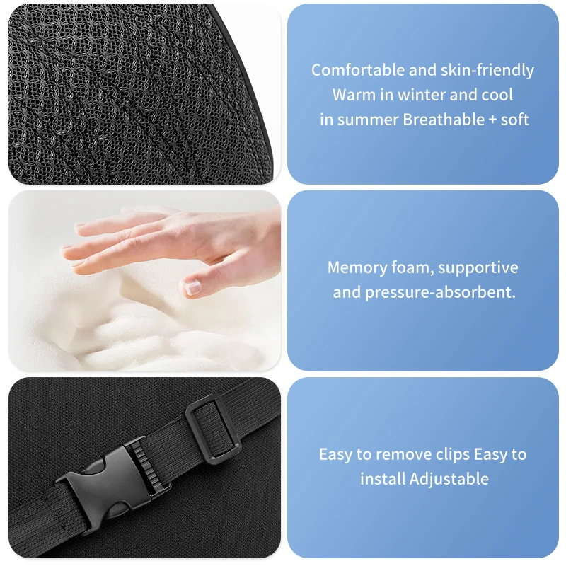 Ice Silk Car Headrest Neck Cushion For BMW 3 5 Series G30 G60 G20 G32 F10 F30 X3 G01 X5 G05 Lumbar Support Pillow Seat Cushion