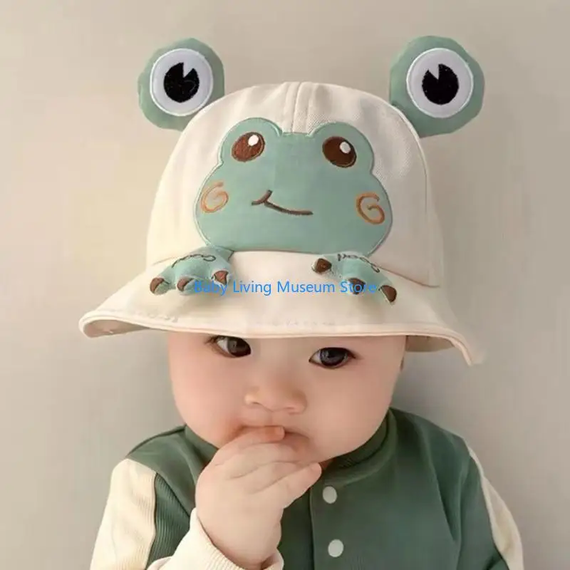 

P31C Comfortable Cotton Bucket Hat for Toddlers Kids Spring Summer Fisherman Caps