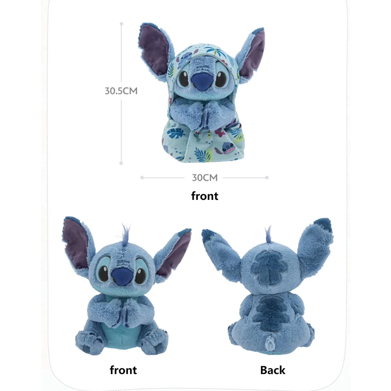 30cm Lilo and Stitch Disney Plush Toys Baby Swaddle Kawaii Pixar Anime Plushie Stich Dolls Soft Stuffed Gift for Children Kids