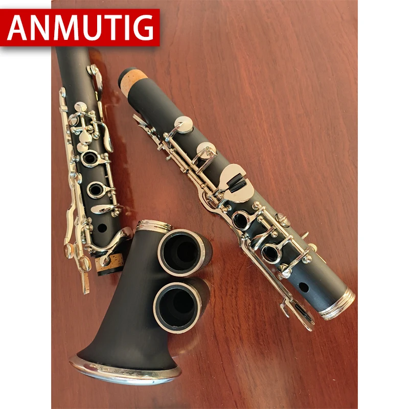 ANMUTIG Oehler/Germain/التركية النظام ضبط الكلارينيت ABS برميل مطلي بالنيكل 18 مفتاحًا #3