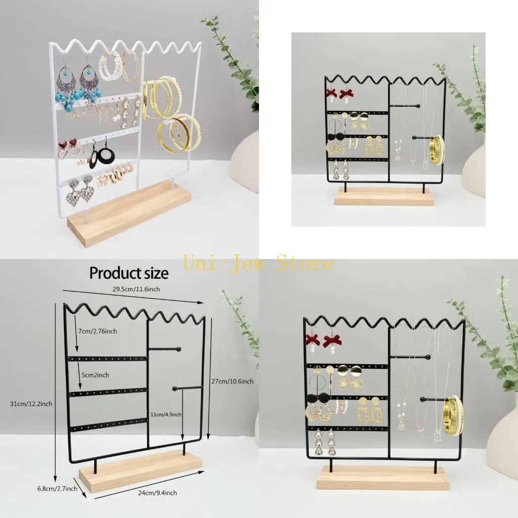 

40 ГБ съемных настольных сережков Организаторы ювелирные изделия для ювелирных изделий Деревянный базовый декоративное решение