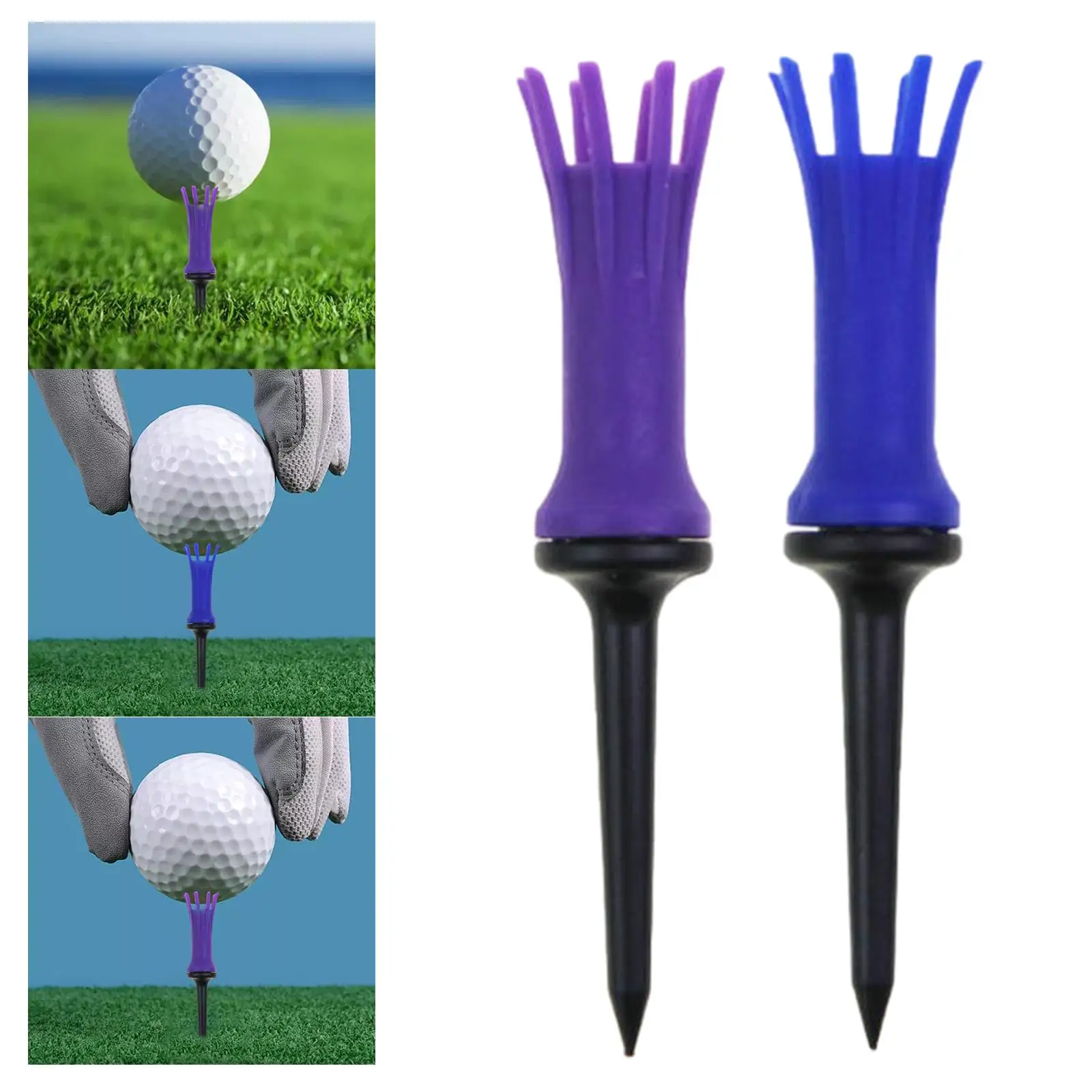 Rubber Golf Tee Wear Resistant Golfing Tee Golf Tees for Golf Training Outdoor Sports Driving Putting Chipping Golf Accessories