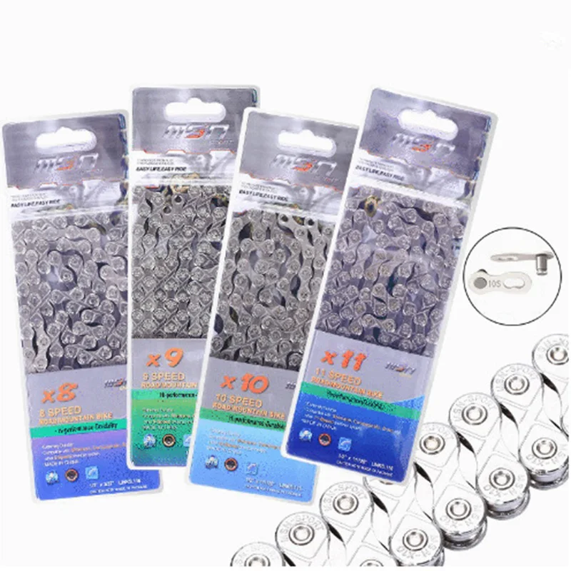 Hot Sale MSN SPORT Current 12v Mtb 8v 10v 9v 11v Current Road Bicycle Chain 8 9 10 12 11 Speed Quick Link Mountain Bike Chain