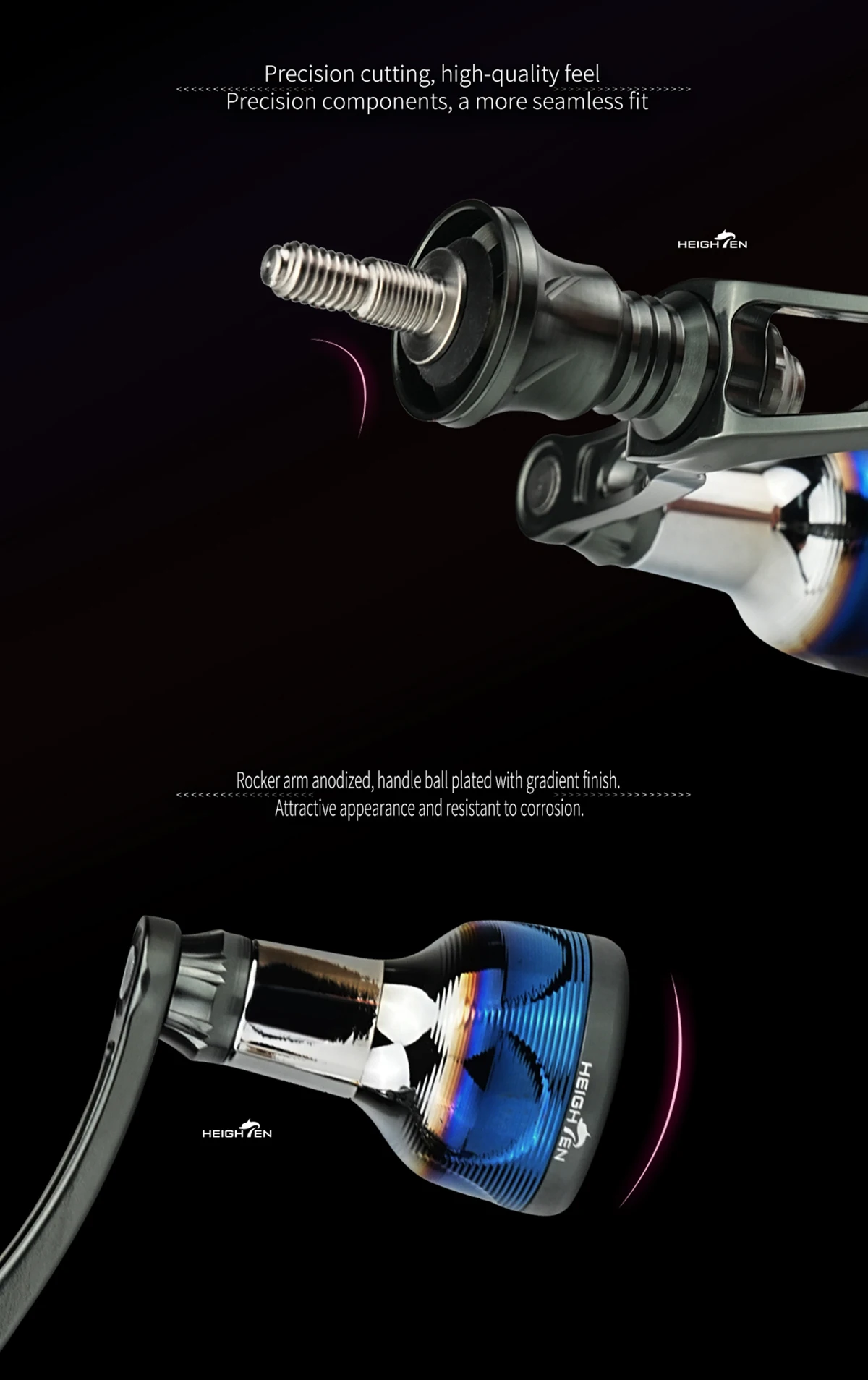 HEIGHTEN Spinn rollen griff 98mm für Shimano Daiwa Spinn rolle – Detail 6