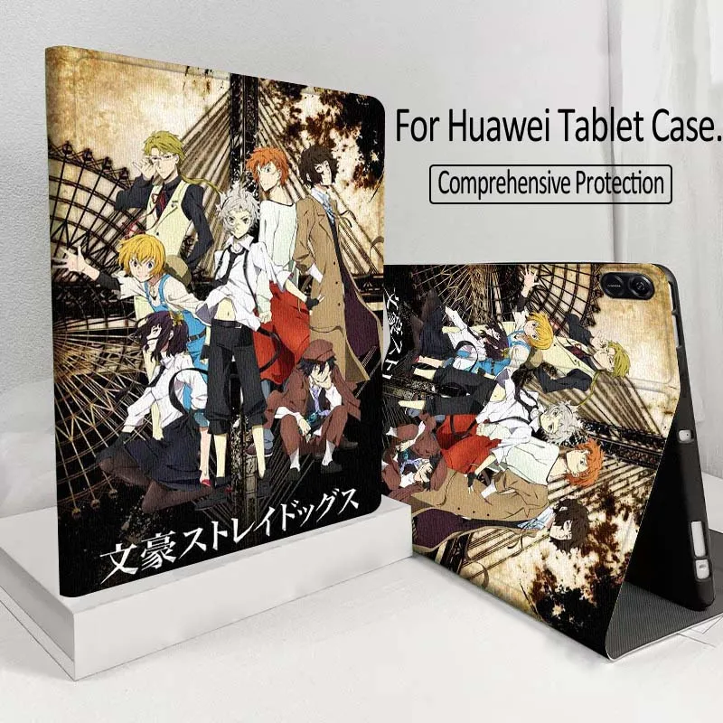 B-Bungos S-Strays D-Dogs Cool For Huawei MatePad M5 T5 SE 11 Pro Honor Tab 5 V7 V8 X9 GT 10.1 10.8 Inch Tablet Case