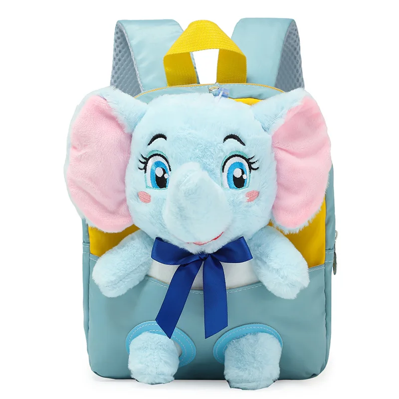 New Small children\'s bags girls Cartoon cute kindergarten boy bag Casual kids backpack boys Plush Eleplant bag for kids