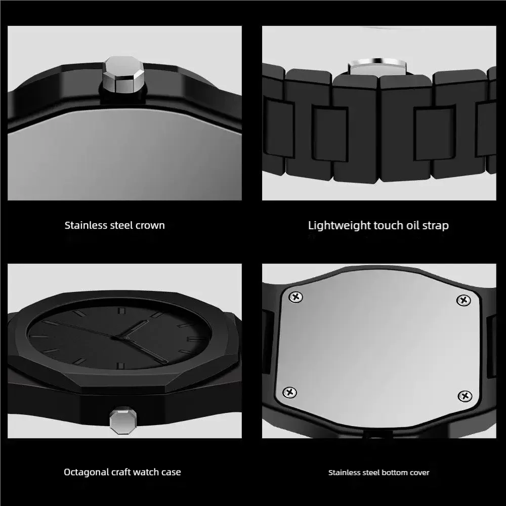 นาฬิกาผู้ชายใหม่โมเดิร์นสร้างสรรค์กีฬาและนาฬิกาออกแบบสร้างสรรค์ควอตซ์กันน้ํา Energy นาฬิกา G