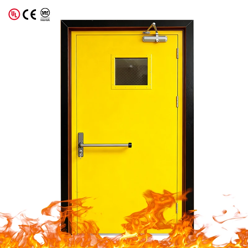 UL Listed Approved Fire Door Fire Resistance Door Steel Fire Rated School Interior Single Leaf Fireproof Door