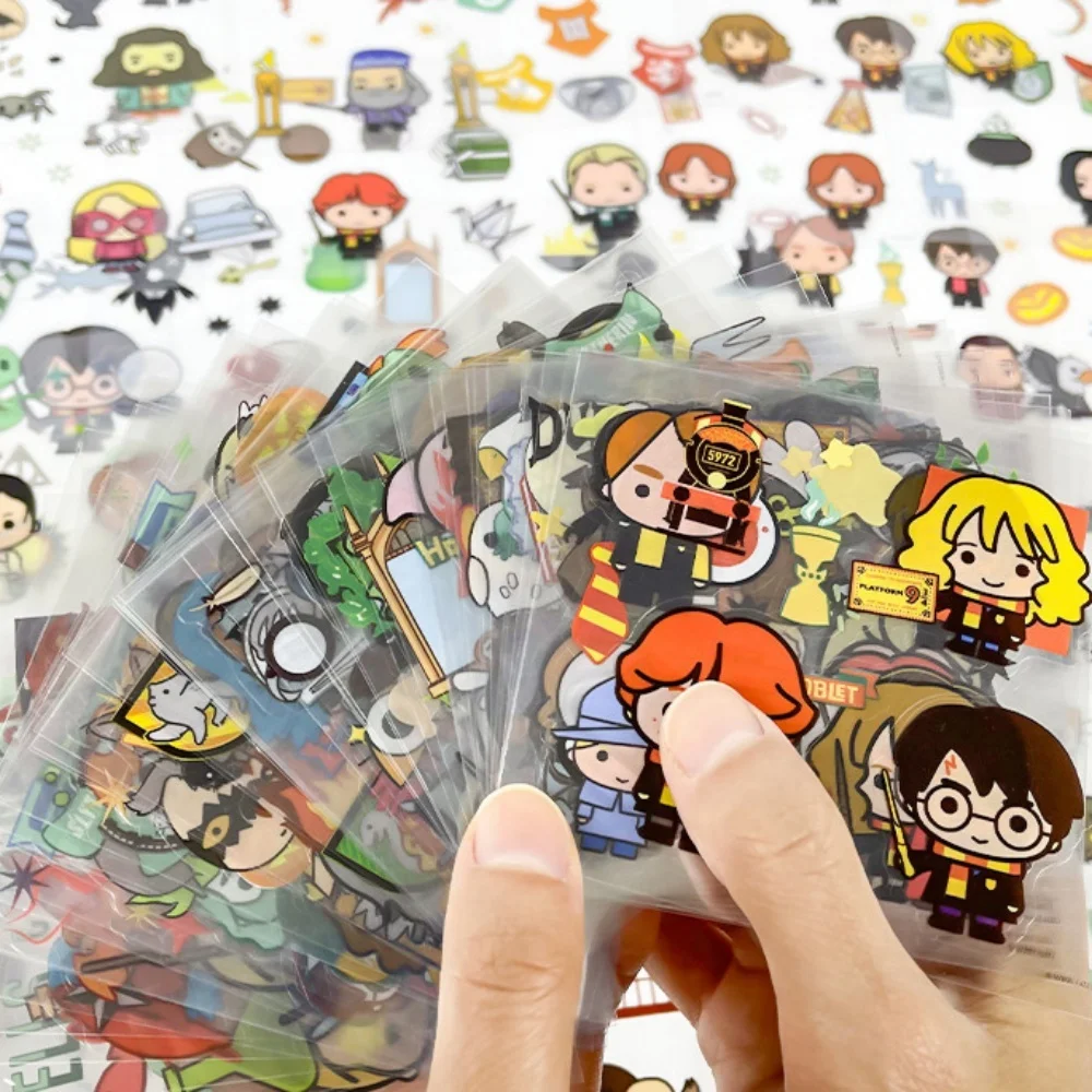 60Pcs Genuine Harry Potter Sticker Hogwarts-Themed Planner Scrapbook Decor Material Stickers Cartoon Pet Waterproof Toys Decals