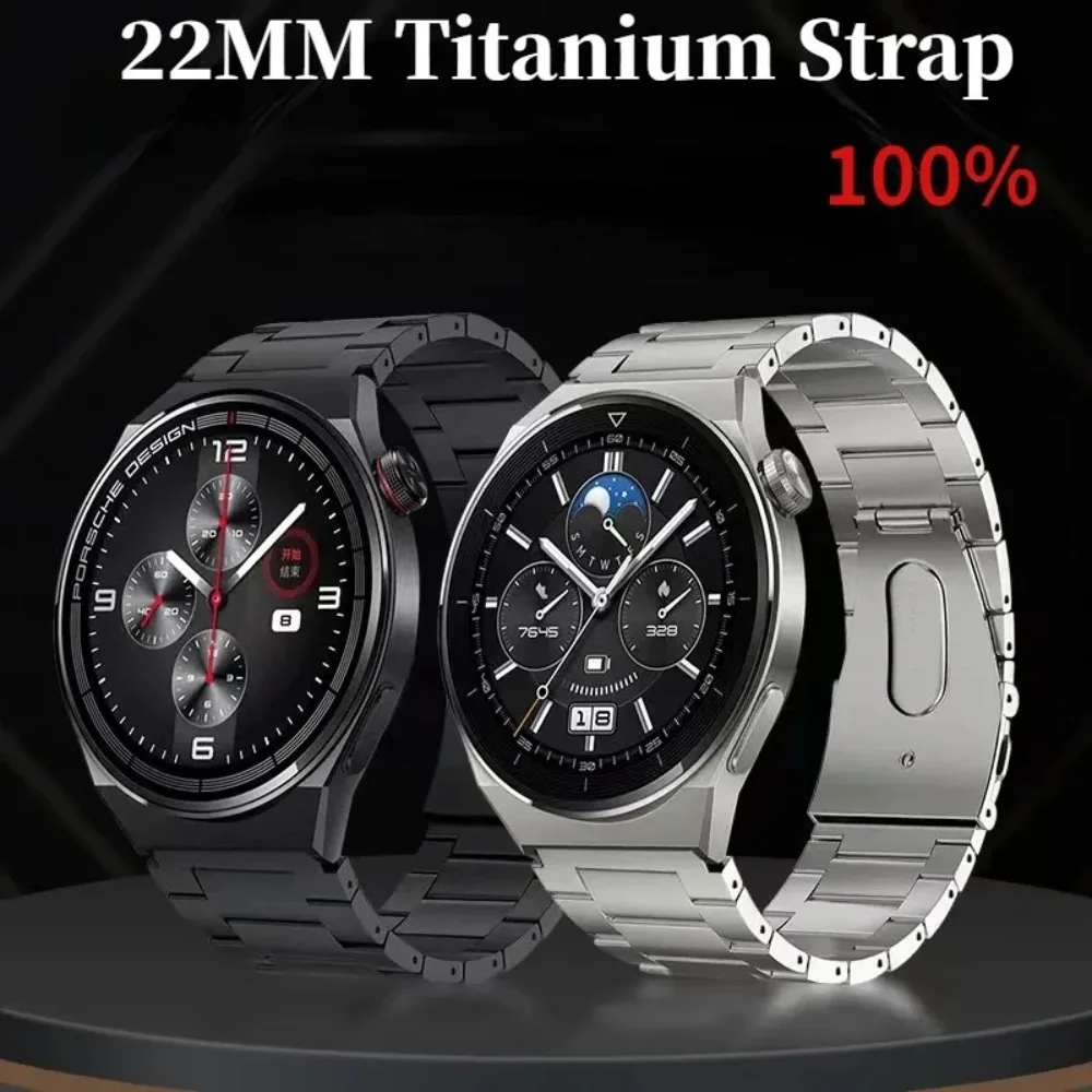 22mm Titan-Metallarmband für Huawei Watch GT7-6-5-4 Pro 46mm Leichtes Edelstahl-Armband für Huawei Watch Ultimate 2 Correa