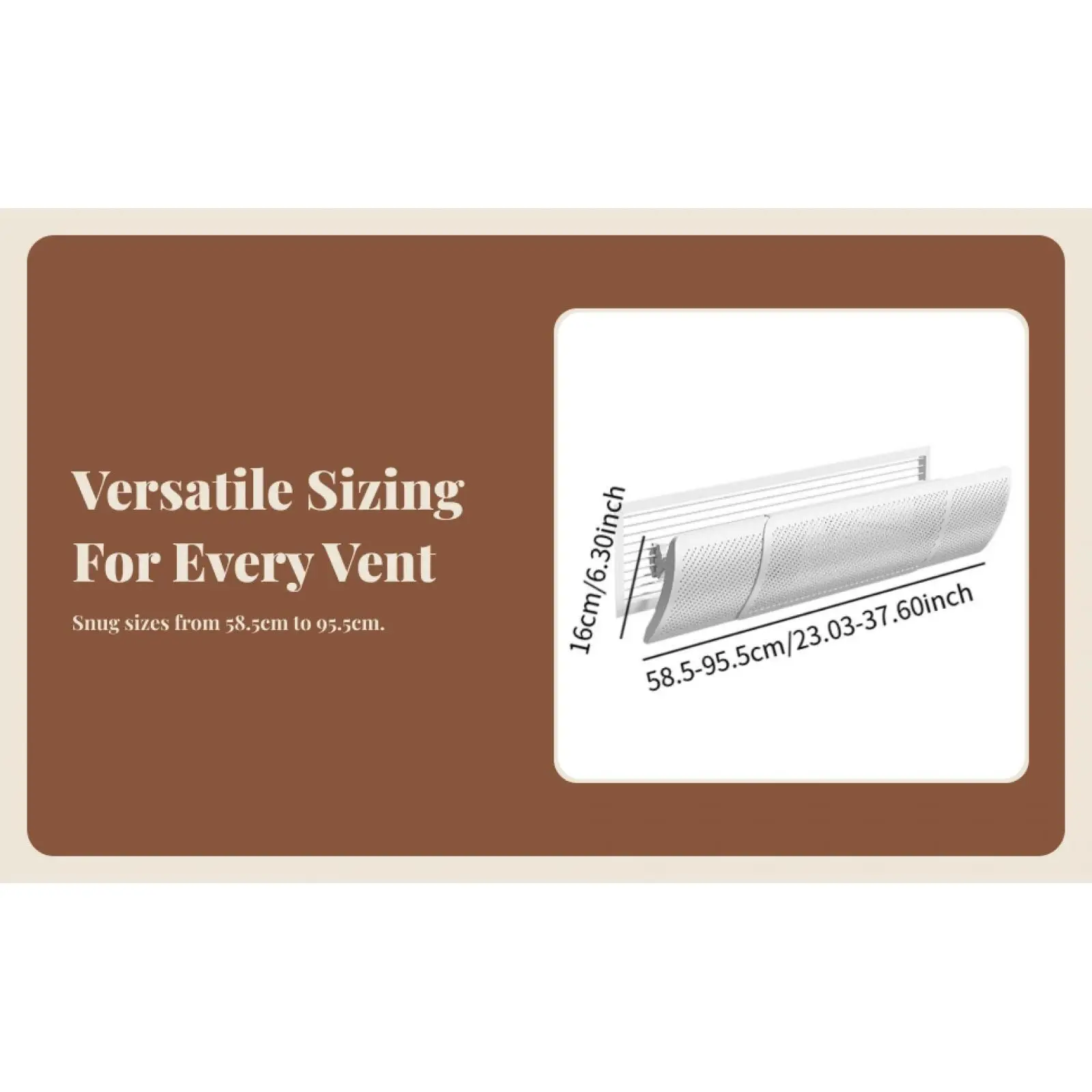 Air Conditioning Vent Deflector Outlet Adjustable Angle Wall Mounted Wind Baffle PP Shield for Room Cooling