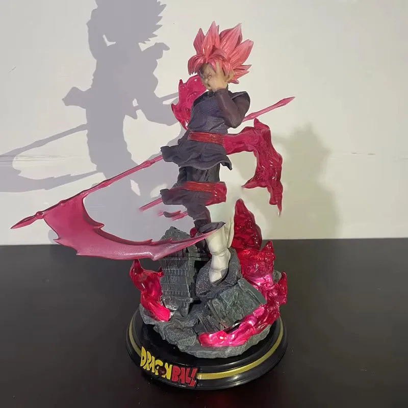 متوفر في المخزون حقيقية لعبة دراغون بول Z Zاماسو الشكل الأسود غوكو البلاستيكية عمل أرقام Gk تمثال مع قاعدة مضيئة جمع نموذج اللعب