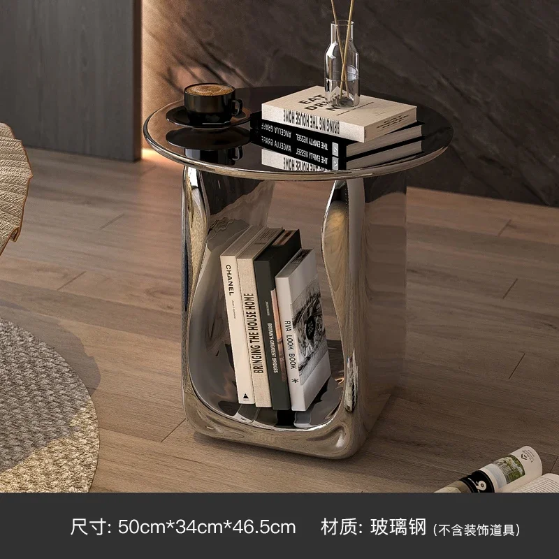 A  Italian side few creative sofa living room corner few,  modern simple special-shaped hollow small square few