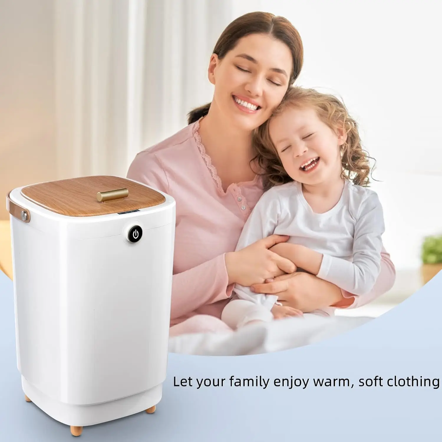 Large Portable Towel Warmer for Bathroom, Heats Two Oversized Towels with Timer Auto Shut Off, Yellow