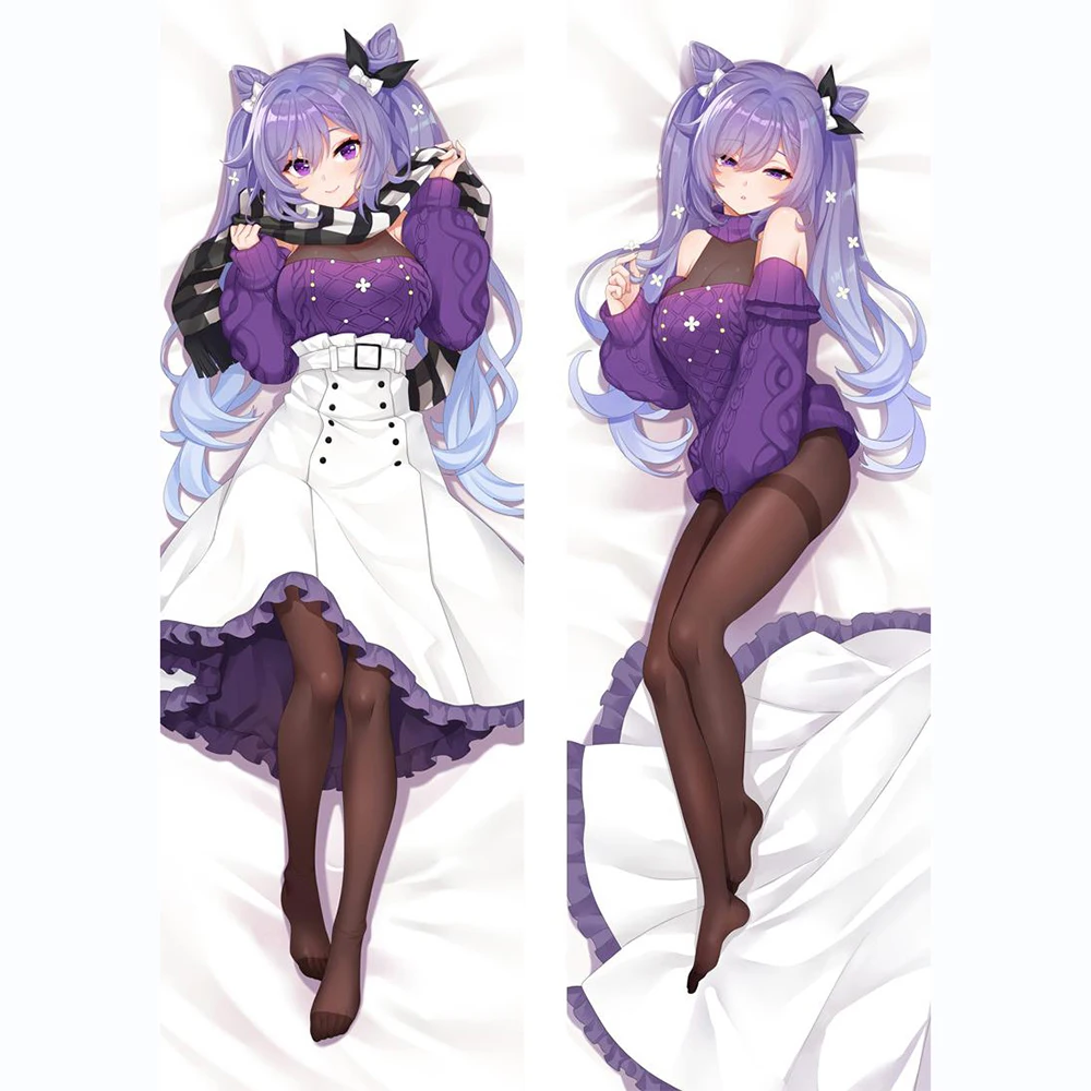 Genshin Keqing Body Pillow Case Anime Scaramouche Dakimakura Kawaii Decorative pillows for sofa 2 Sided Print Throw Pillow Cover