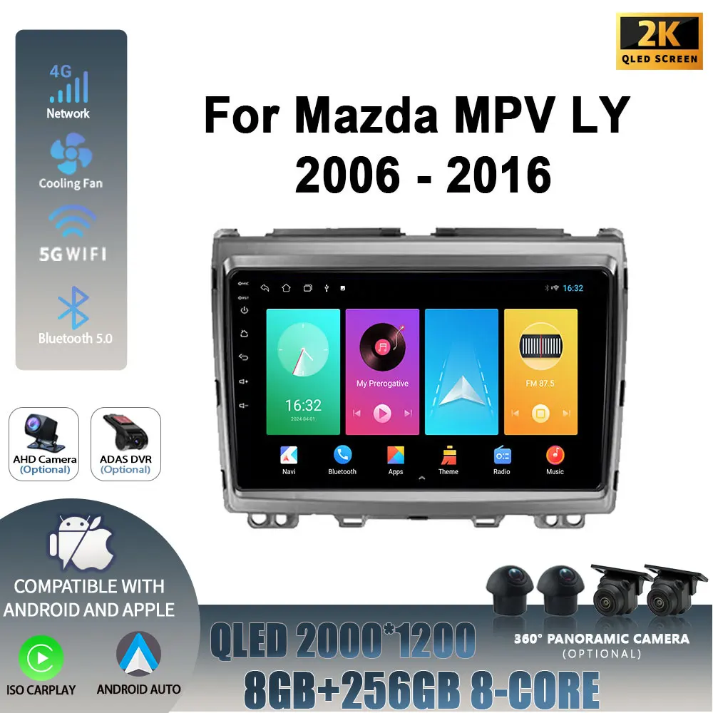 Android 14 For Mazda MPV LY 2006-2016 Wireless Carplay Stereo Screen Head Unit Car Radio Multimedia Navigation Player