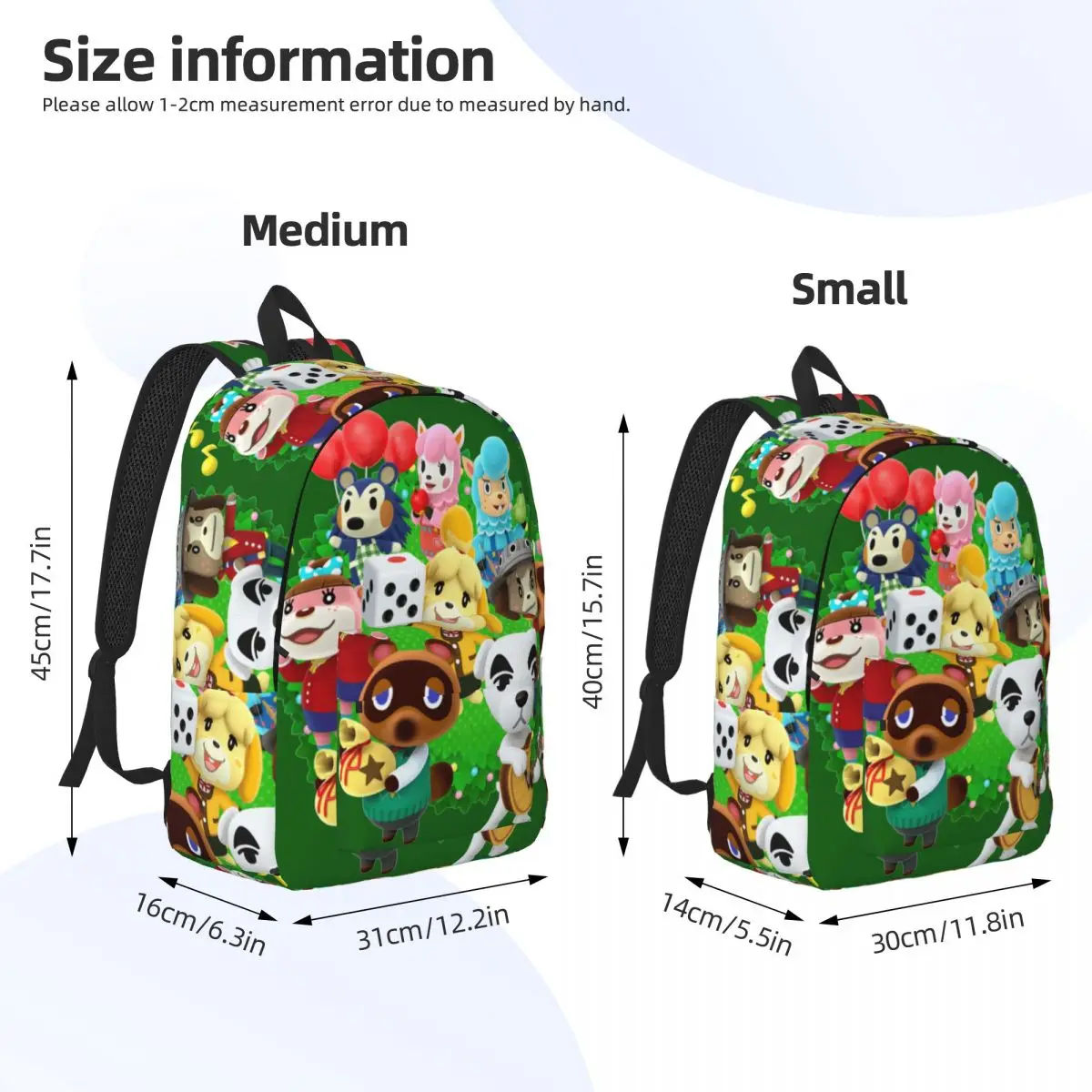 Sac à dos Animal Crossings avec poche pour enfants, cartable de jeu du cuir chevelu, sac à dos pour enfants, garçon, fille, alth, école primaire, nouveau