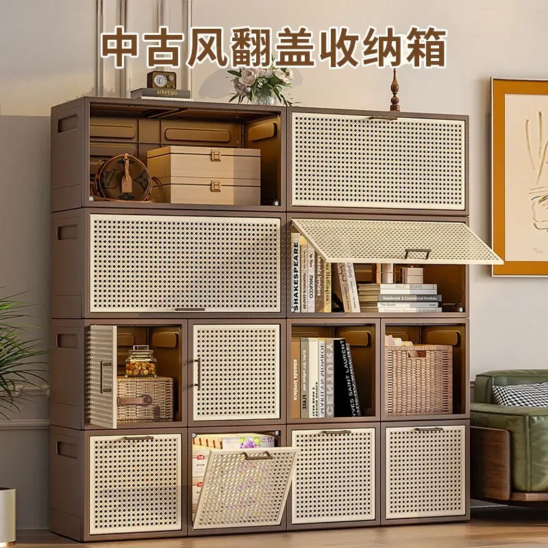Guofeng retro storage  locker foldable drawer type clothing large capacity household multi-layer rack