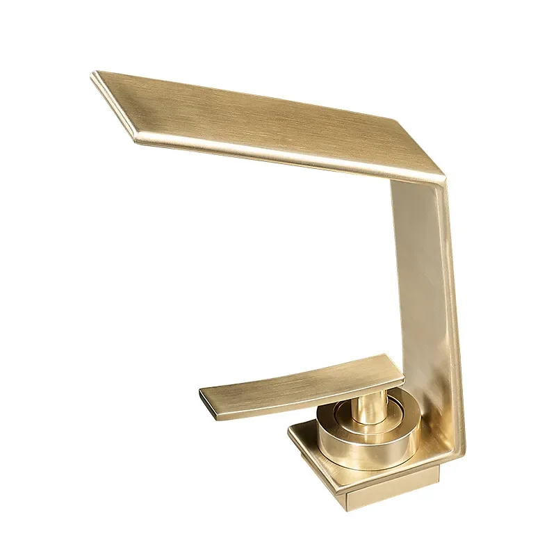Light Luxury Under Counter Basin Faucet Hot and Cold Waterfall Tap for Bathroom Cabinet Washbasin Toilet Sink