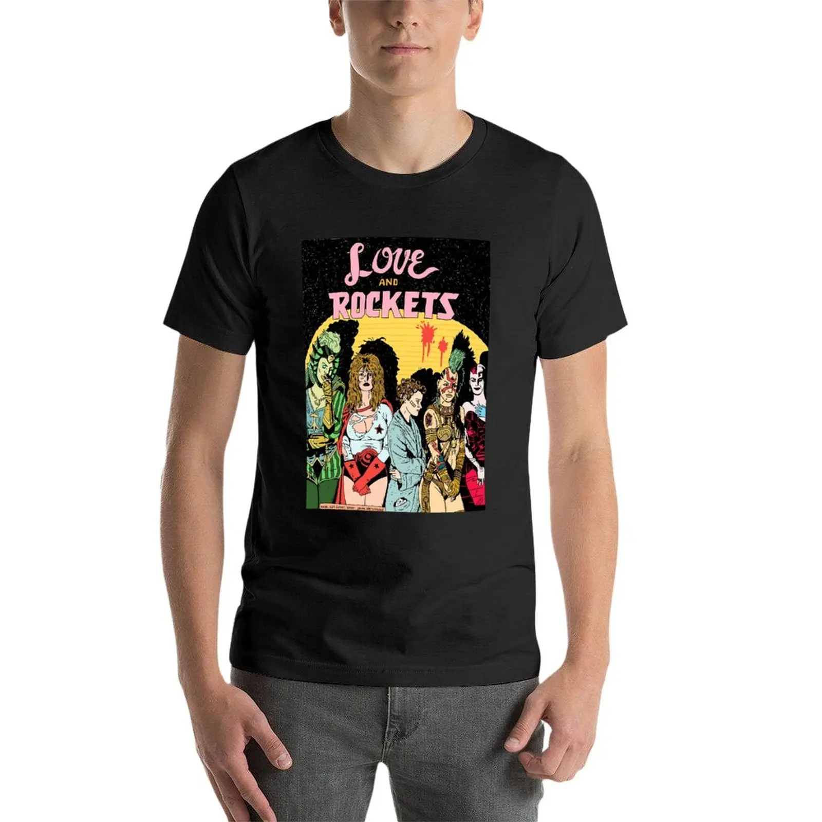 Nuovo amore e razzi hero's e villians \ t-shirt hippie vestiti vestiti da uomo