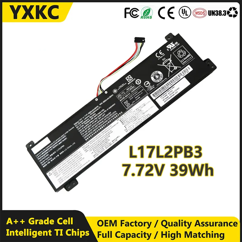 

YXKC Factory price laptop battery L17L2PB3 L17M2PB3 L17C2PB3 L17L2PB4 L17M2PB4 L17C2PB4 for Lenovo V330-15Ikb V130-15IKB V530-14