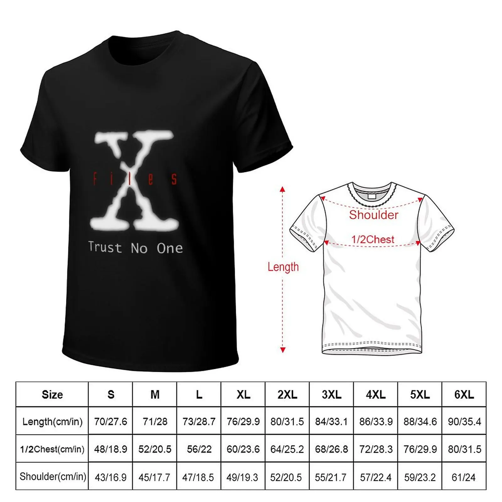 X Files Trust No One T-Shirt Minimalist Graphic Tee Shirt