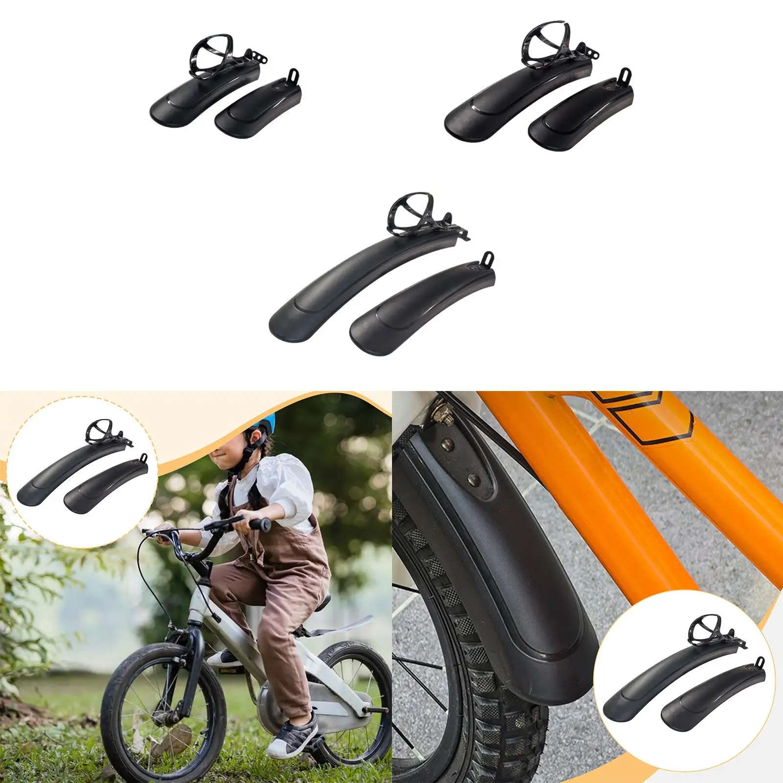 

Передние и задние крылья для детского велосипеда, простая установка, запасные части, прочная замена запасных частей, защита, брызговики для детского велосипеда, брызговики