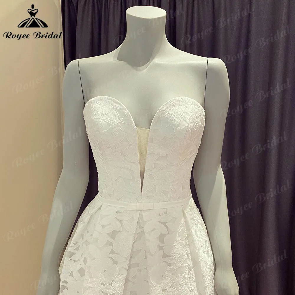 Vestido corto de encaje con hombros descubiertos para mujer, traje de princesa para boda, fiesta nupcial, cena, baile, krotkie suknie, 2024