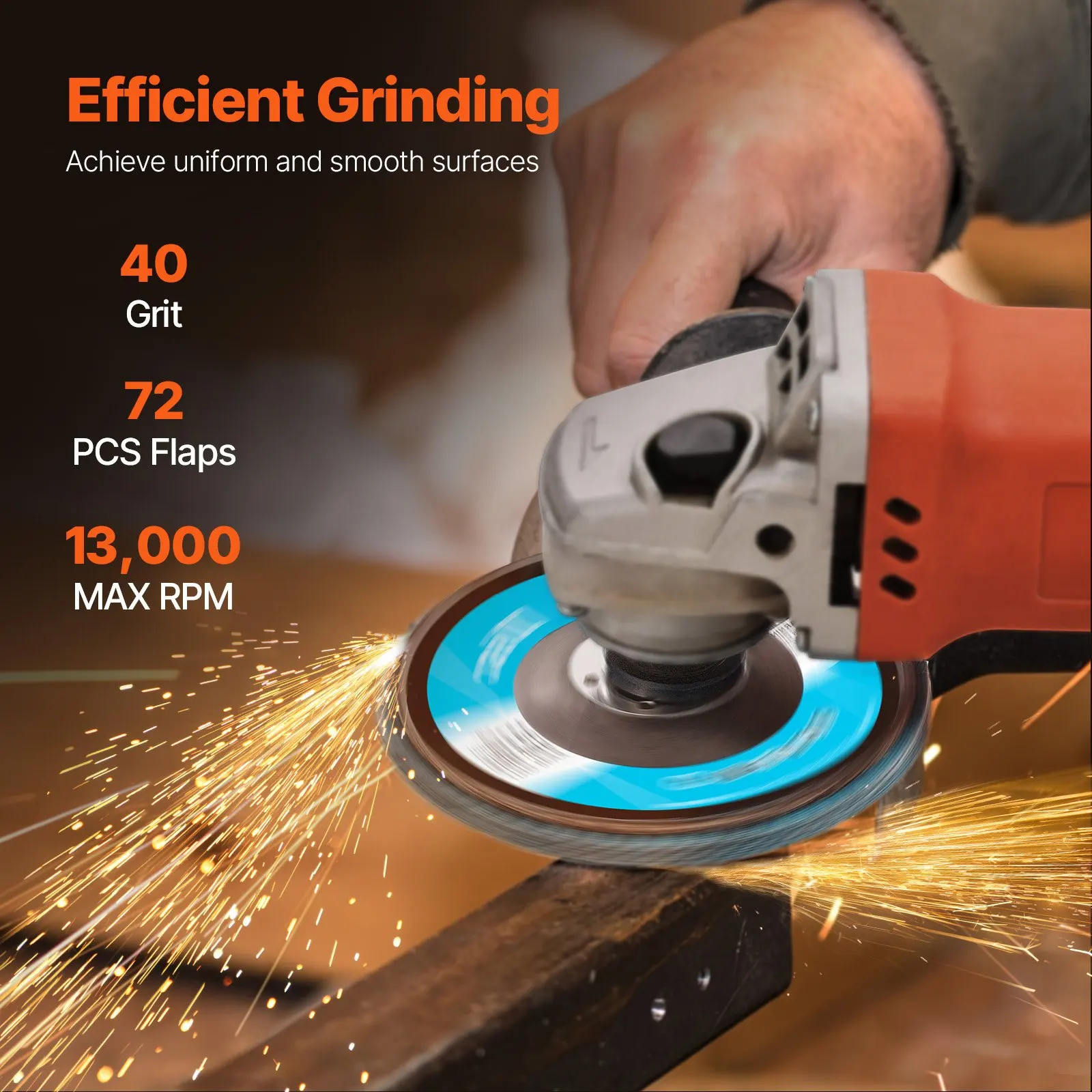 

Flap Discs Sanding Disc For Angle Grinder 40 Grit 10 Packs