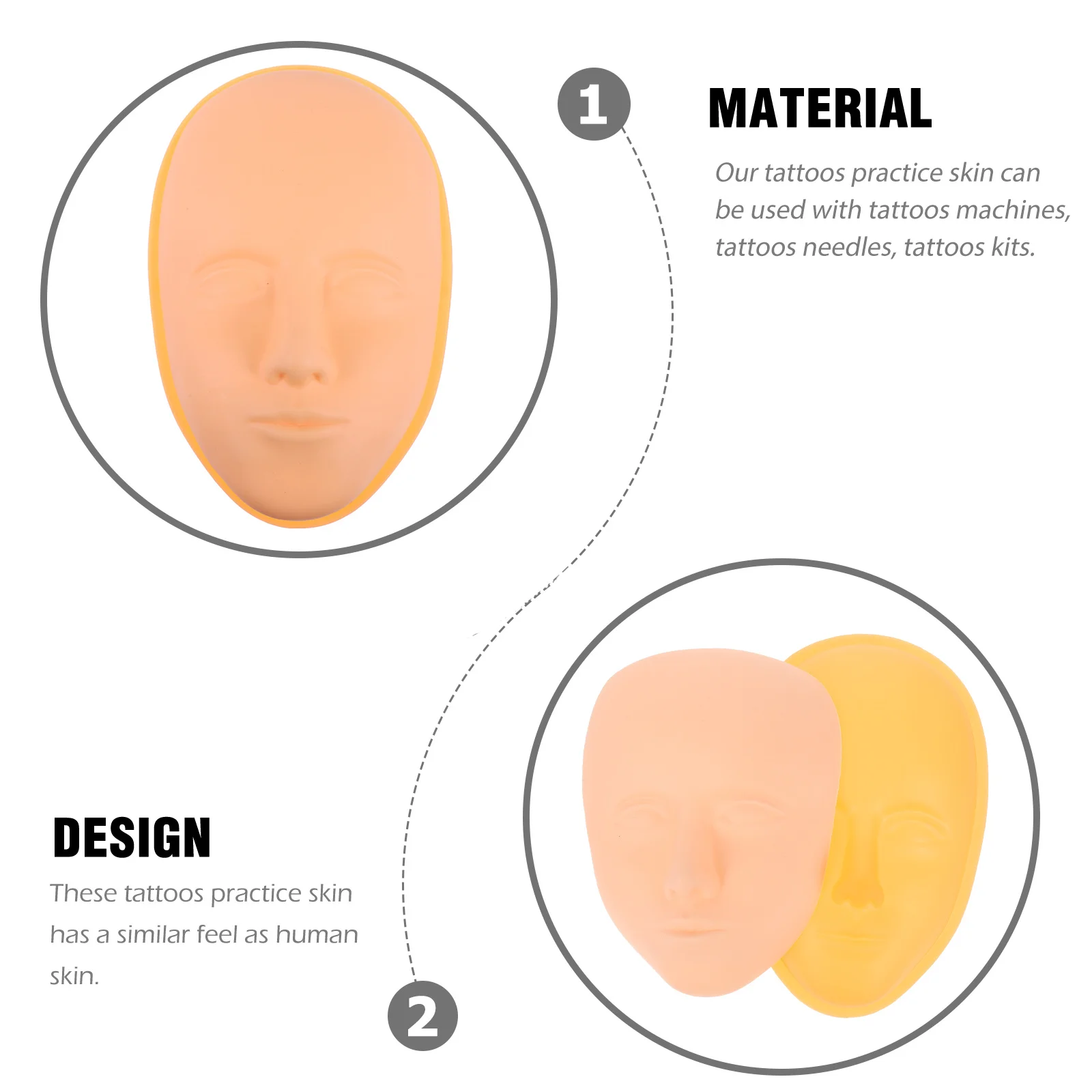 

1 комплект, силиконовая татуировка, тренировочная кожа с вышивкой, розовый реалистичный лист из искусственной кожи, инструмент для обучения художника татуировщику